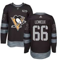 Penguins #66 Mario Lemieux Black 1917 2017 100th Anniversary Stitched NHL Jersey Penguins #66 Mario Lemieux Black 1917 2017 100th Anniversary Stitched NHL Jersey