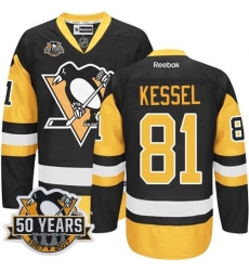Penguins #81 Phil Kessel Black Alternate 50th Anniversary Stitched NHL Jersey Penguins #81 Phil Kessel Black Alternate 50th Anniversary Stitched NHL Jersey