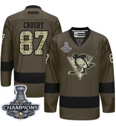 Penguins #87 Sidney Crosby Green Salute to Service 2017 Stanley Cup Finals Champions Stitched NHL Jersey Penguins #87 Sidney Crosby Green Salute to Service 2017 Stanley Cup Finals Champions Stitched NHL Jersey