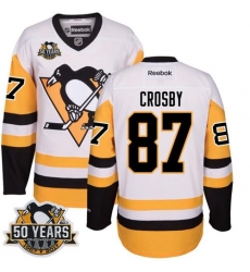 Penguins #87 Sidney Crosby White Black CCM Throwback 50th Anniversary Stitched NHL Jersey Penguins #87 Sidney Crosby White Black CCM Throwback 50th Anniversary Stitched NHL Jersey