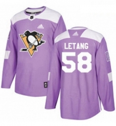 Youth Adidas Pittsburgh Penguins 58 Kris Letang Authentic Purple Fights Cancer Practice NHL Jersey Youth Adidas Pittsburgh Penguins 58 Kris Letang Authentic Purple Fights Cancer Practice NHL Jersey