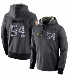 NFL Mens Nike Baltimore Ravens 54 Tyus Bowser Stitched Black Anthracite Salute to Service Player Performance Hoodie NFL Mens Nike Baltimore Ravens 54 Tyus Bowser Stitched Black Anthracite Salute to Service Player Performance Hoodie