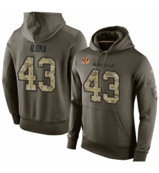 NFL Nike Cincinnati Bengals 43 George Iloka Green Salute To Service Mens Pullover Hoodie NFL Nike Cincinnati Bengals 43 George Iloka Green Salute To Service Mens Pullover Hoodie