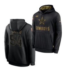 Men Dallas Cowboys 54 Jaylon Smith 2020 Salute To Service Black Sideline Performance Pullover Hoodie Men Dallas Cowboys 54 Jaylon Smith 2020 Salute To Service Black Sideline Performance Pullover Hoodie