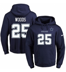 NFL Mens Nike Dallas Cowboys 25 Xavier Woods Navy Blue Name Number Pullover Hoodie NFL Mens Nike Dallas Cowboys 25 Xavier Woods Navy Blue Name Number Pullover Hoodie