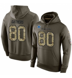 NFL Nike Dallas Cowboys 80 Rico Gathers Green Salute To Service Mens Pullover Hoodie NFL Nike Dallas Cowboys 80 Rico Gathers Green Salute To Service Mens Pullover Hoodie