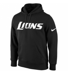 NFL Mens Detroit Lions Nike Black KO Wordmark Performance Hoodie NFL Mens Detroit Lions Nike Black KO Wordmark Performance Hoodie