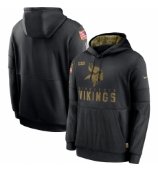Men Minnesota Vikings Nike 2020 Salute to Service Sideline Performance Pullover Hoodie Black Men Minnesota Vikings Nike 2020 Salute to Service Sideline Performance Pullover Hoodie Black