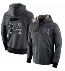 NFL Nike New England Patriots 24 Stephon Gilmore Stitched Black Anthracite Salute to Service Player Performance Hoodie NFL Nike New England Patriots 24 Stephon Gilmore Stitched Black Anthracite Salute to Service Player Performance Hoodie