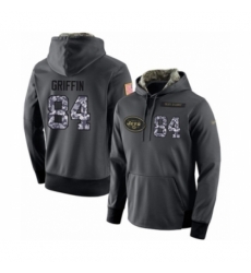 Football Mens New York Jets 84 Ryan Griffin Stitched Black Anthracite Salute to Service Player Performance Hoodie Football Mens New York Jets 84 Ryan Griffin Stitched Black Anthracite Salute to Service Player Performance Hoodie