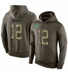 NFL Nike New York Jets 12 Joe Namath Green Salute To Service Mens Pullover Hoodie NFL Nike New York Jets 12 Joe Namath Green Salute To Service Mens Pullover Hoodie
