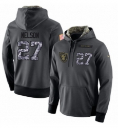 NFL Nike Oakland Raiders 27 Reggie Nelson Stitched Black Anthracite Salute to Service Player Performance Hoodie NFL Nike Oakland Raiders 27 Reggie Nelson Stitched Black Anthracite Salute to Service Player Performance Hoodie