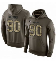 NFL Nike Oakland Raiders 90 Dan Williams Green Salute To Service Mens Pullover Hoodie NFL Nike Oakland Raiders 90 Dan Williams Green Salute To Service Mens Pullover Hoodie
