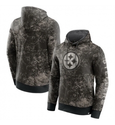 Men Pittsburgh Steelers Black Gray Blackout Tonal Pullover Hoodie Men Pittsburgh Steelers Black Gray Blackout Tonal Pullover Hoodie