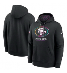 Men San Francisco 49ers Black 2024 Crucial Catch Club Pullover Hoodie Men San Francisco 49ers Black 2024 Crucial Catch Club Pullover Hoodie