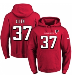 NFL Mens Nike Atlanta Falcons 37 Ricardo Allen Red Name Number Pullover Hoodie NFL Mens Nike Atlanta Falcons 37 Ricardo Allen Red Name Number Pullover Hoodie