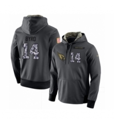 Football Mens Arizona Cardinals 14 Damiere Byrd Stitched Black Anthracite Salute to Service Player Performance Hoodie Football Mens Arizona Cardinals 14 Damiere Byrd Stitched Black Anthracite Salute to Service Player Performance Hoodie