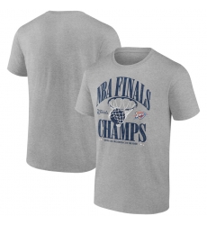 Men Oklahoma City Thunder Grey 2025 Finals Champions Fade Away Retro T Shirt