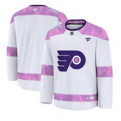Men Philadelphia Flyers Blank White 2024 Fights Cancer stitched Hockey Jersey