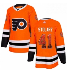 Mens Adidas Philadelphia Flyers 41 Anthony Stolarz Authentic Orange Drift Fashion NHL Jersey Mens Adidas Philadelphia Flyers 41 Anthony Stolarz Authentic Orange Drift Fashion NHL Jersey