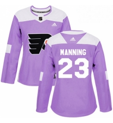 Womens Adidas Philadelphia Flyers 23 Brandon Manning Authentic Purple Fights Cancer Practice NHL Jersey Womens Adidas Philadelphia Flyers 23 Brandon Manning Authentic Purple Fights Cancer Practice NHL Jersey