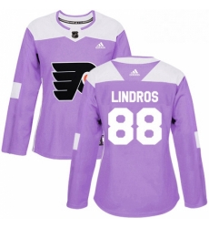 Womens Adidas Philadelphia Flyers 88 Eric Lindros Authentic Purple Fights Cancer Practice NHL Jersey Womens Adidas Philadelphia Flyers 88 Eric Lindros Authentic Purple Fights Cancer Practice NHL Jersey