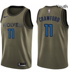 Youth Nike Minnesota Timberwolves 11 Jamal Crawford Swingman Green Salute to Service NBA Jersey Youth Nike Minnesota Timberwolves 11 Jamal Crawford Swingman Green Salute to Service NBA Jersey