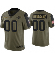 Men Women Youth Toddler Carolina Panthers ACTIVE PLAYER Custom 2021 Olive Salute To Service Limited Stitched Jersey Men Women Youth Toddler Carolina Panthers ACTIVE PLAYER Custom 2021 Olive Salute To Service Limited Stitched Jersey