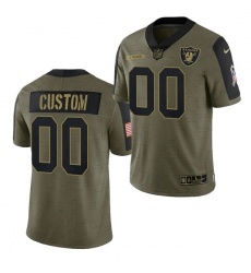 Men Women Youth Toddler Las Vegas Raiders ACTIVE PLAYER Custom 2021 Olive Salute To Service Limited Stitched Jersey Men Women Youth Toddler Las Vegas Raiders ACTIVE PLAYER Custom 2021 Olive Salute To Service Limited Stitched Jersey