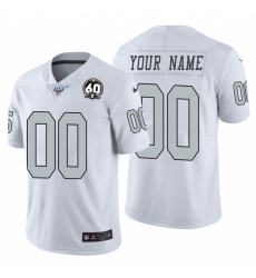 Men Women Youth Toddler Nike Las Vegas Raiders Custom White 60th Anniversary Patch Men Stitched NFL 100 Limited Color Rush Jersey Men Women Youth Toddler Nike Las Vegas Raiders Custom White 60th Anniversary Patch Men Stitched NFL 100 Limited Color Rush Jersey