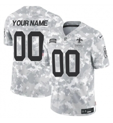 Men New Orleans Saints Active Player Custom 2024 F U S E Arctic Camo Salute To Service Limited Stitched Football Jersey Men New Orleans Saints Active Player Custom 2024 F U S E Arctic Camo Salute To Service Limited Stitched Football Jersey