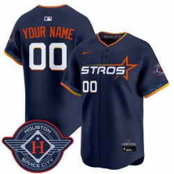 Men Women Youth Houston Astros Active Player Custom Navy 2025 City Connect Limited Stitched Baseball Jersey