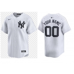 Men Women Youth Toddler NEW YORK YANKEES Custom Stitched Jersey White Strips