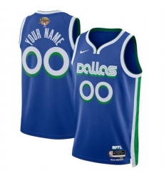 Men Dallas Mavericks Active Player Custom Blue 2024 Finals City Edition Stitched Basketball Jersey Men Dallas Mavericks Active Player Custom Blue 2024 Finals City Edition Stitched Basketball Jersey