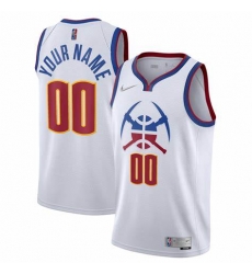 Men Women Youth Toddler Denver Nuggets White Custom Nike NBA Stitched Jersey Men Women Youth Toddler Denver Nuggets White Custom Nike NBA Stitched Jersey
