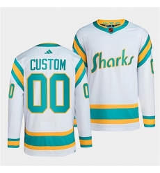 Men Women Youth San Jose Sharks Custom White 2022 Reverse Retro Stitched Jersey Men Women Youth San Jose Sharks Custom White 2022 Reverse Retro Stitched Jersey