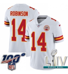 2020 Super Bowl LIV Men Nike Kansas City Chiefs #14 Demarcus Robinson White Vapor Untouchable Limited Player NFL Jersey 2020 Super Bowl LIV Men Nike Kansas City Chiefs #14 Demarcus Robinson White Vapor Untouchable Limited Player NFL Jersey