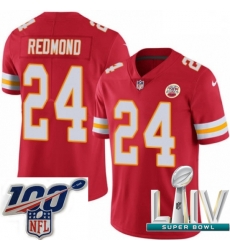 2020 Super Bowl LIV Men Nike Kansas City Chiefs #24 Will Redmond Red Team Color Vapor Untouchable Limited Player NFL Jersey 2020 Super Bowl LIV Men Nike Kansas City Chiefs #24 Will Redmond Red Team Color Vapor Untouchable Limited Player NFL Jersey