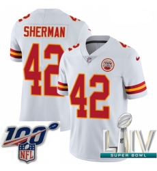 2020 Super Bowl LIV Men Nike Kansas City Chiefs #42 Anthony Sherman White Vapor Untouchable Limited Player NFL Jersey 2020 Super Bowl LIV Men Nike Kansas City Chiefs #42 Anthony Sherman White Vapor Untouchable Limited Player NFL Jersey