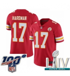 2020 Super Bowl LIV Youth Kansas City Chiefs #17 Mecole Hardman Red Team Color Vapor Untouchable Limited Player Football Jersey 2020 Super Bowl LIV Youth Kansas City Chiefs #17 Mecole Hardman Red Team Color Vapor Untouchable Limited Player Football Jersey
