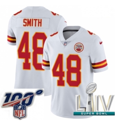 2020 Super Bowl LIV Youth Nike Kansas City Chiefs #48 Terrance Smith White Vapor Untouchable Limited Player NFL Jersey 2020 Super Bowl LIV Youth Nike Kansas City Chiefs #48 Terrance Smith White Vapor Untouchable Limited Player NFL Jersey