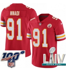 2020 Super Bowl LIV Youth Nike Kansas City Chiefs #91 Derrick Nnadi Red Team Color Vapor Untouchable Limited Player NFL Jersey 2020 Super Bowl LIV Youth Nike Kansas City Chiefs #91 Derrick Nnadi Red Team Color Vapor Untouchable Limited Player NFL Jersey
