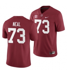 Alabama Crimson Tide Evan Neal Crimson 2019 Home Game Jersey NCAA Football Alabama Crimson Tide Evan Neal Crimson 2019 Home Game Jersey NCAA Football