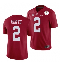 Alabama Crimson Tide Jalen Hurts Crimson 2021 Rose Bowl College Football Jersey Alabama Crimson Tide Jalen Hurts Crimson 2021 Rose Bowl College Football Jersey