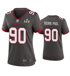 Women Jason Pierre Paul Buccaneers Pewter Super Bowl Lv Game Jersey Women Jason Pierre Paul Buccaneers Pewter Super Bowl Lv Game Jersey