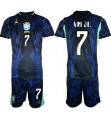 Youth Brazil 2026 FIFA World Cup Blue Away Soccer Jersey VINI JR. #7
