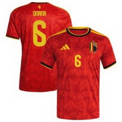 Men 6Amadou Onana Belgium Jersey   3