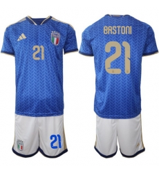 Italy Home Blue Soccer Jersey 0019