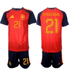 Spain 2026 FIFA World Cup Soccer Jersey Red #21 OYARZABAL Spain 2026 FIFA World Cup Soccer Jersey Red #21 OYARZABAL