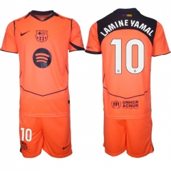 Men FC Barcelona 2026 Soccer Jerseys Orange #10 LAMINE YAMAL